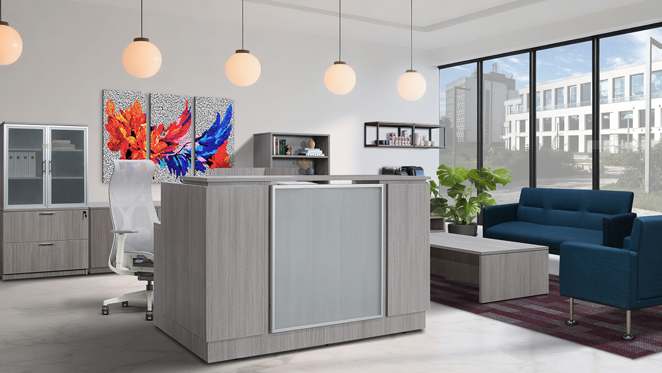 goSIT Everyday Cement Lobby with Celeste Sofa Set